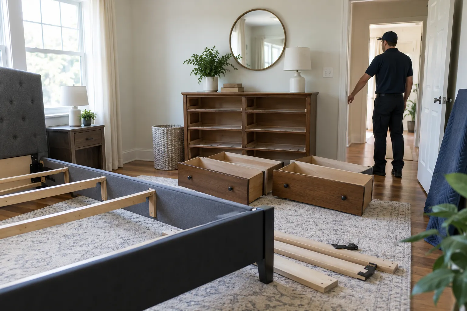 Preparation for bedroom furniture removal