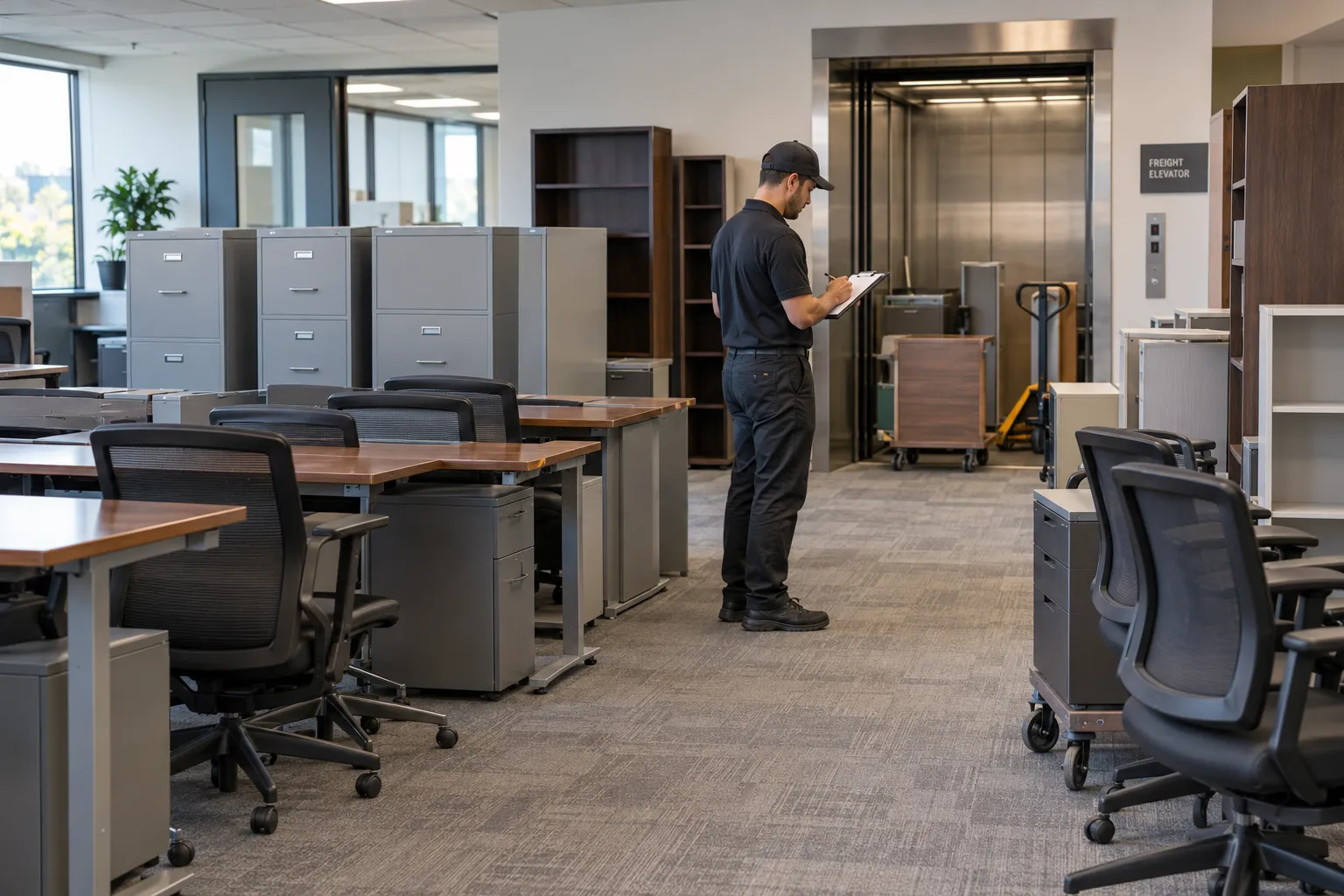 Preparation for office furniture removal